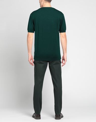 Man Sweater Green Size 36 Cotton
