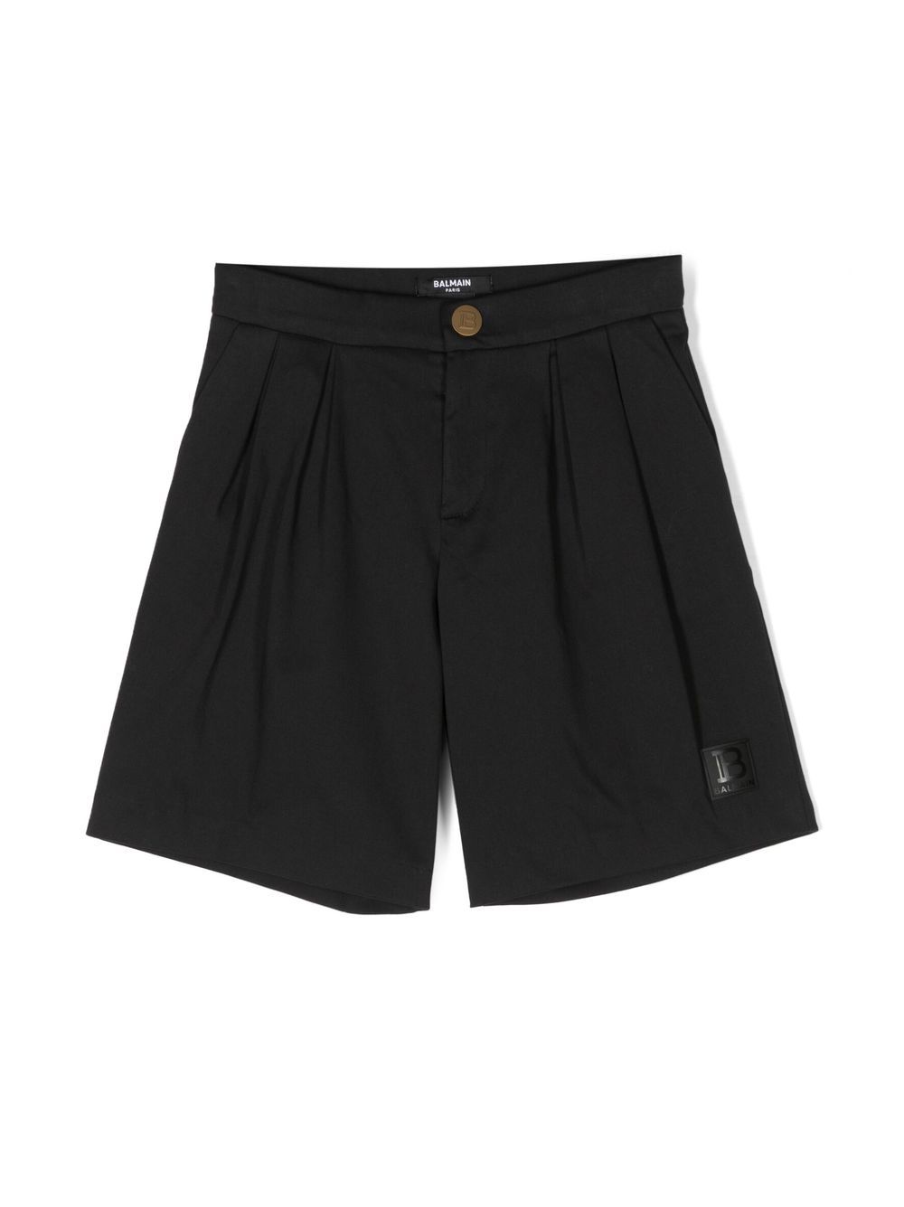 Pleated tailored shorts - Black