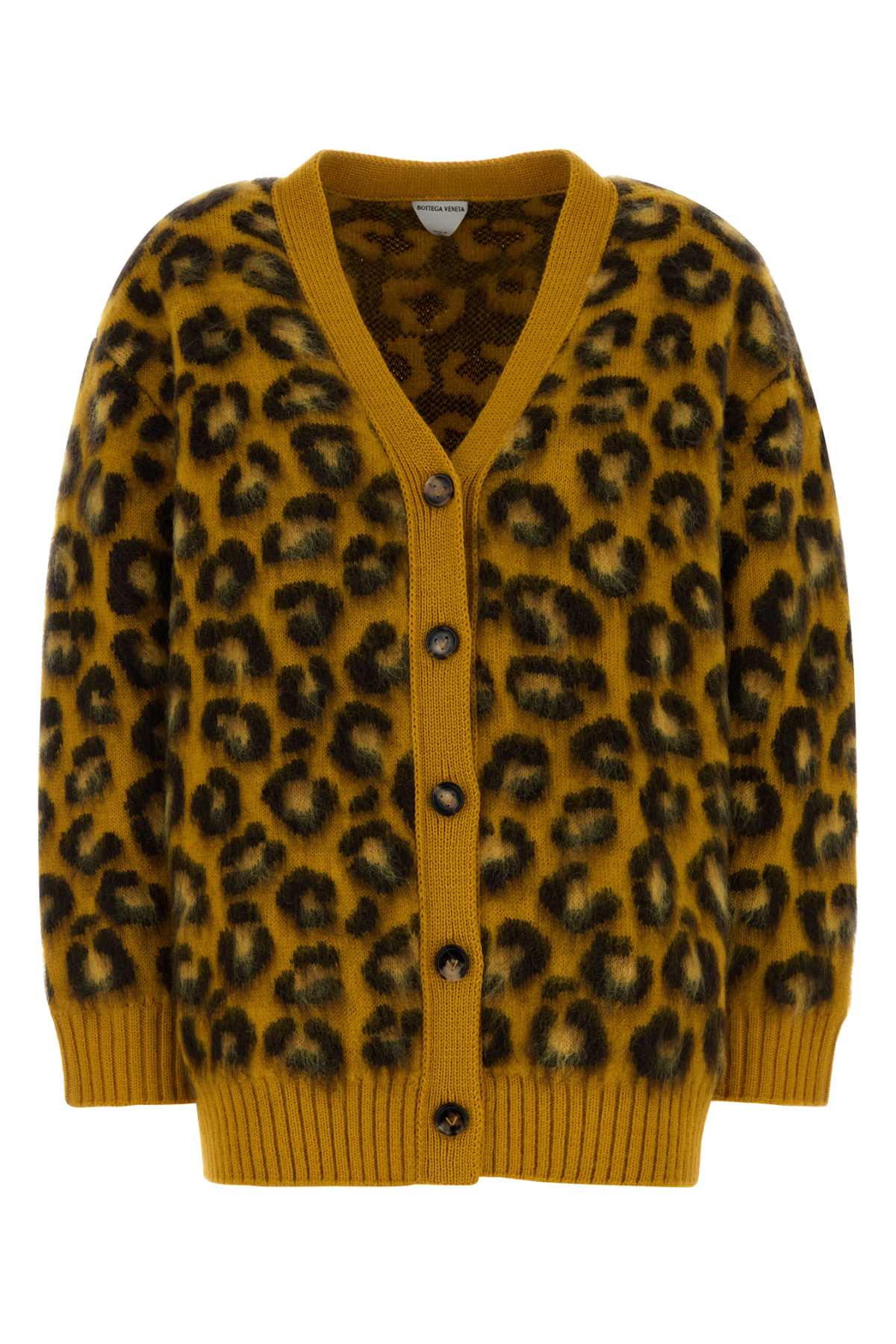 Leopard Cardigan — Yellow
