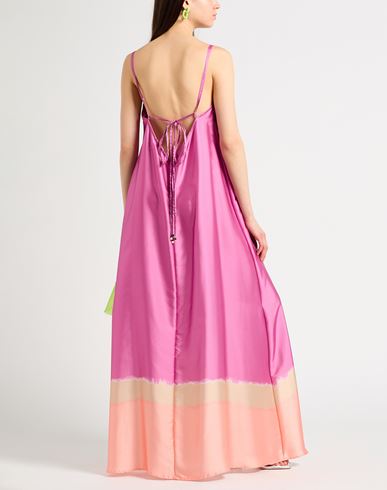 Woman Maxi dress Pink Size M Polyester