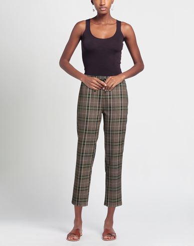 Crochè Woman Pants Brown Size M Polyester, Viscose, Elastane, Polyamide, Metallic fiber