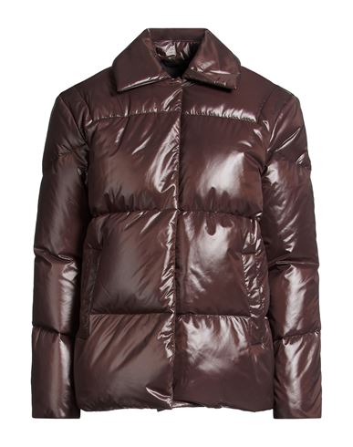 Woman Puffer Chocolate brown Size 4 Polyamide