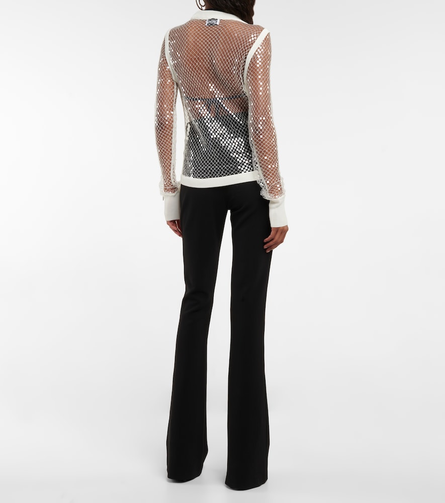 Jean Paul Gaultier Sequined net top