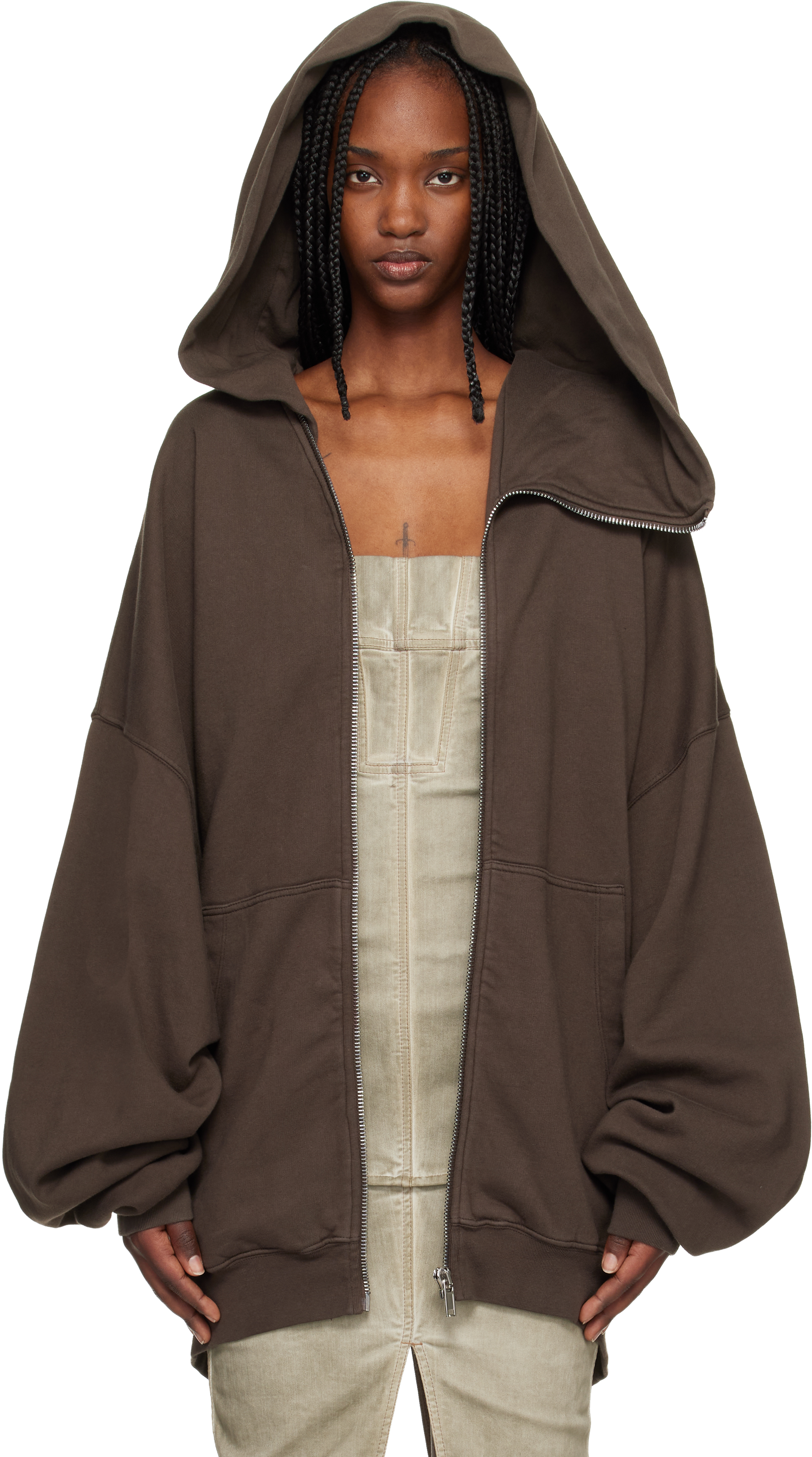 Gray Temple Mountain Hun Hoodie