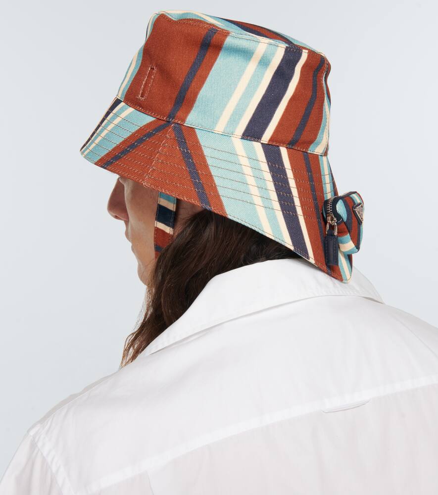 Prada Striped cotton bucket hat