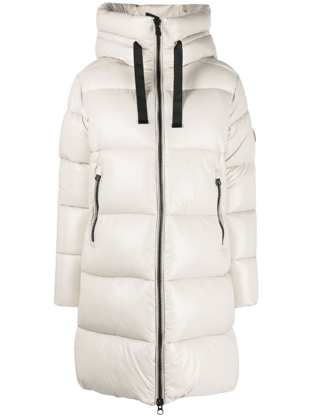 Isabel padded zip-up coat - Neutrals
