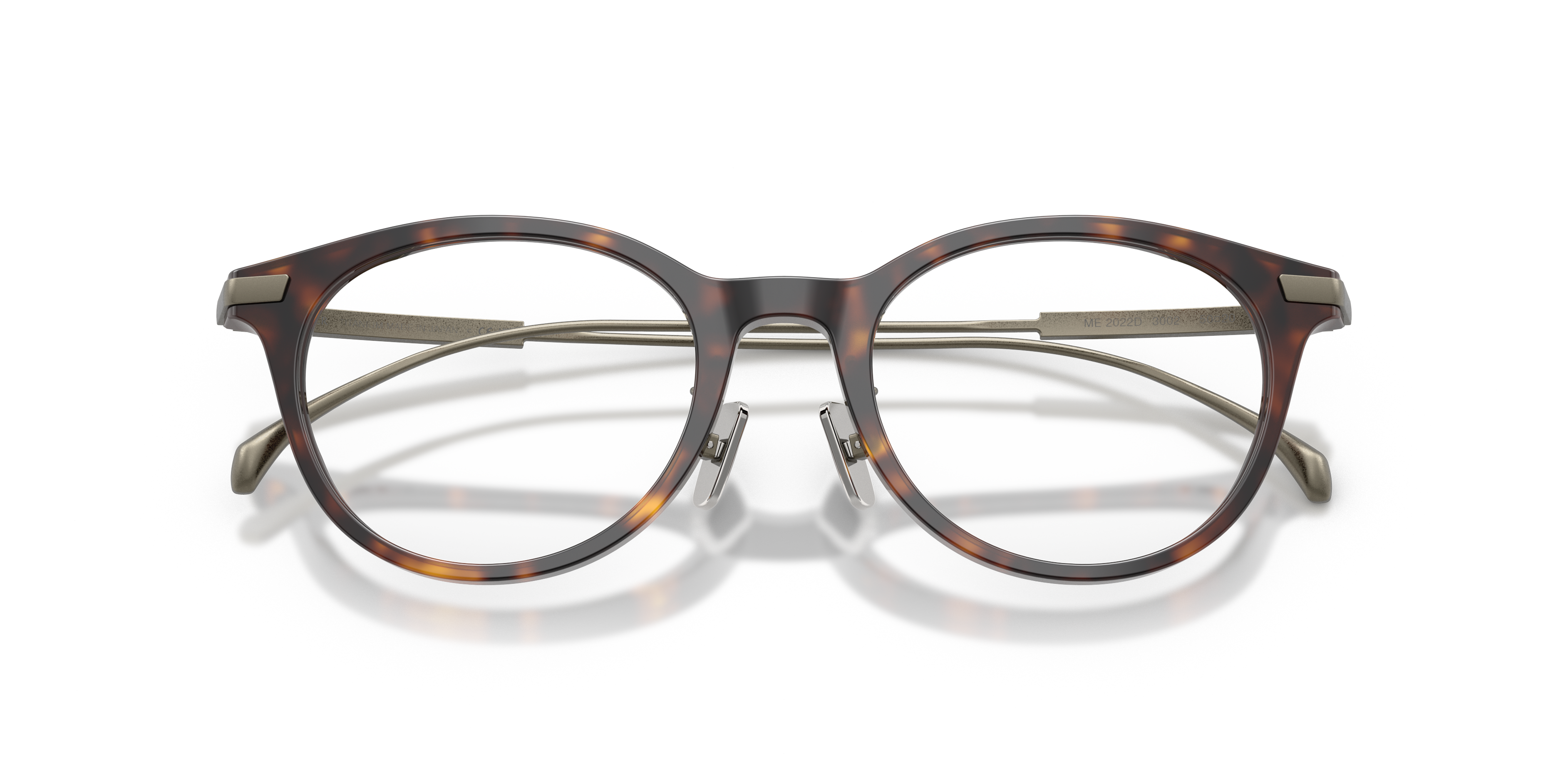 Moncler Unisex Moncler ME2022D 3002 Monturas ópticas Acetato Tortuga Transparente Redonda Norma