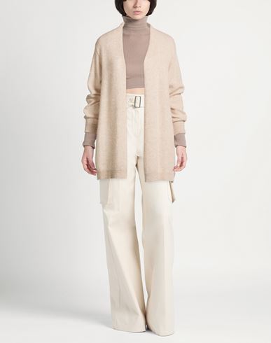 Woman Cardigan Beige Size 2 Alpaca wool, Polyamide, Wool
