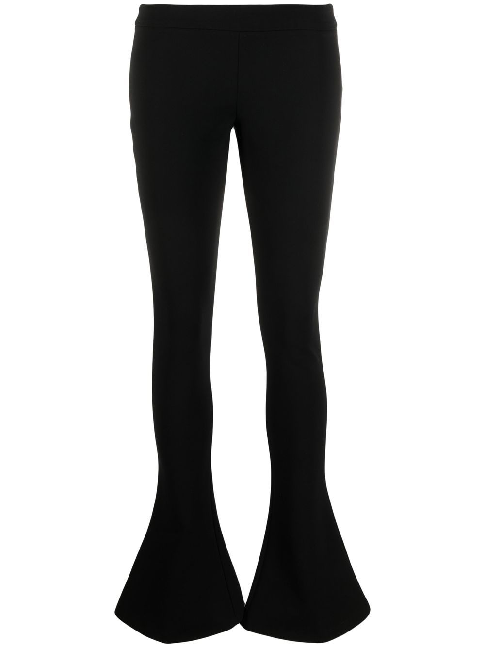 Low-waist flared trousers - Black
