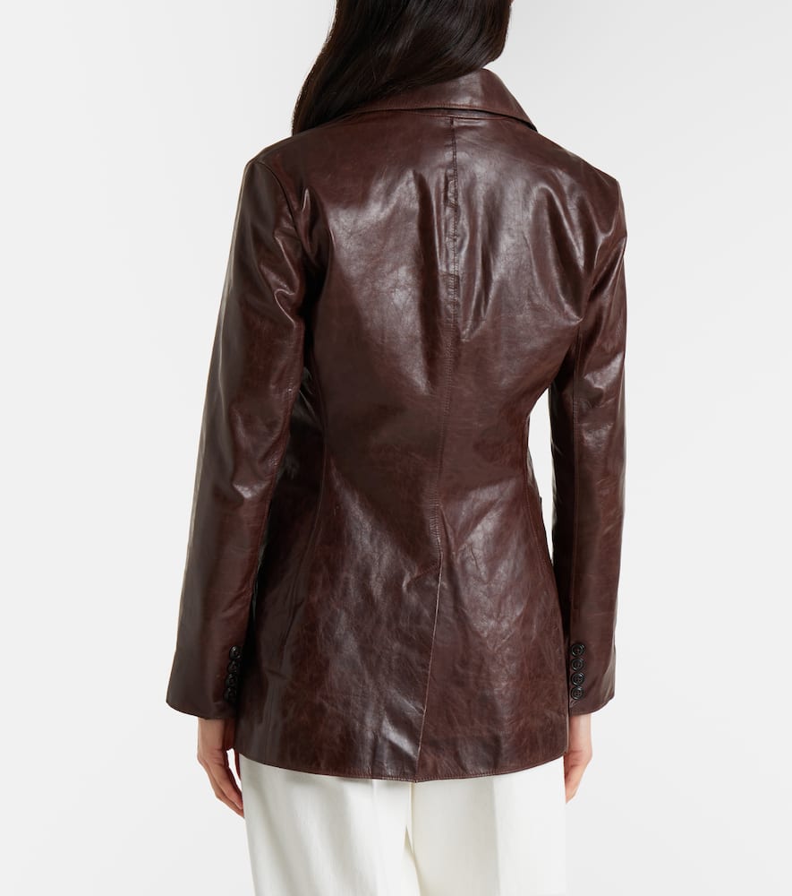 Leather blazer