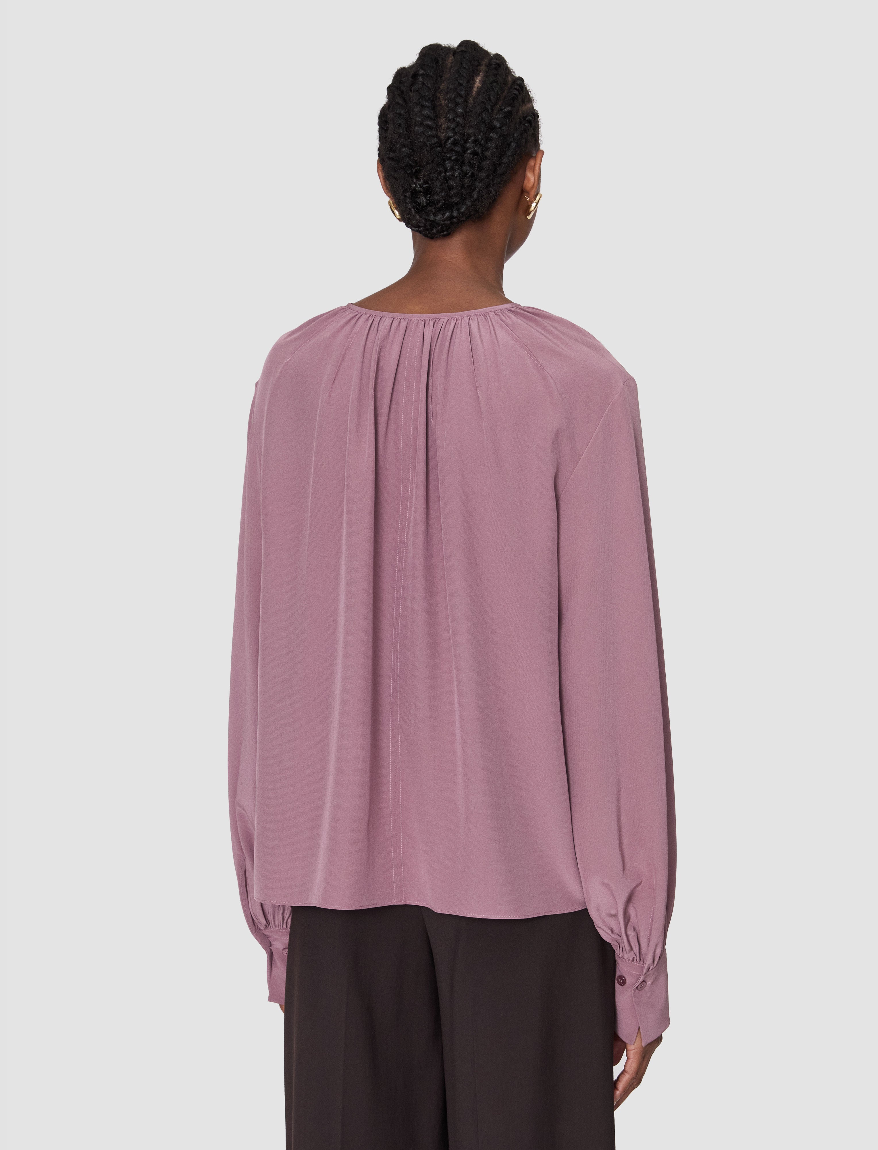 Rina Crepe de Chine Silk Blouse - 36