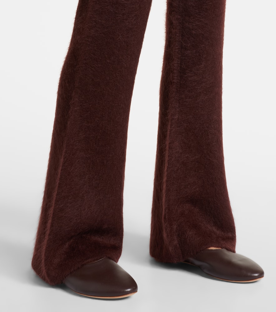 Fluffy Statement wool and cashmere-blend flared pants