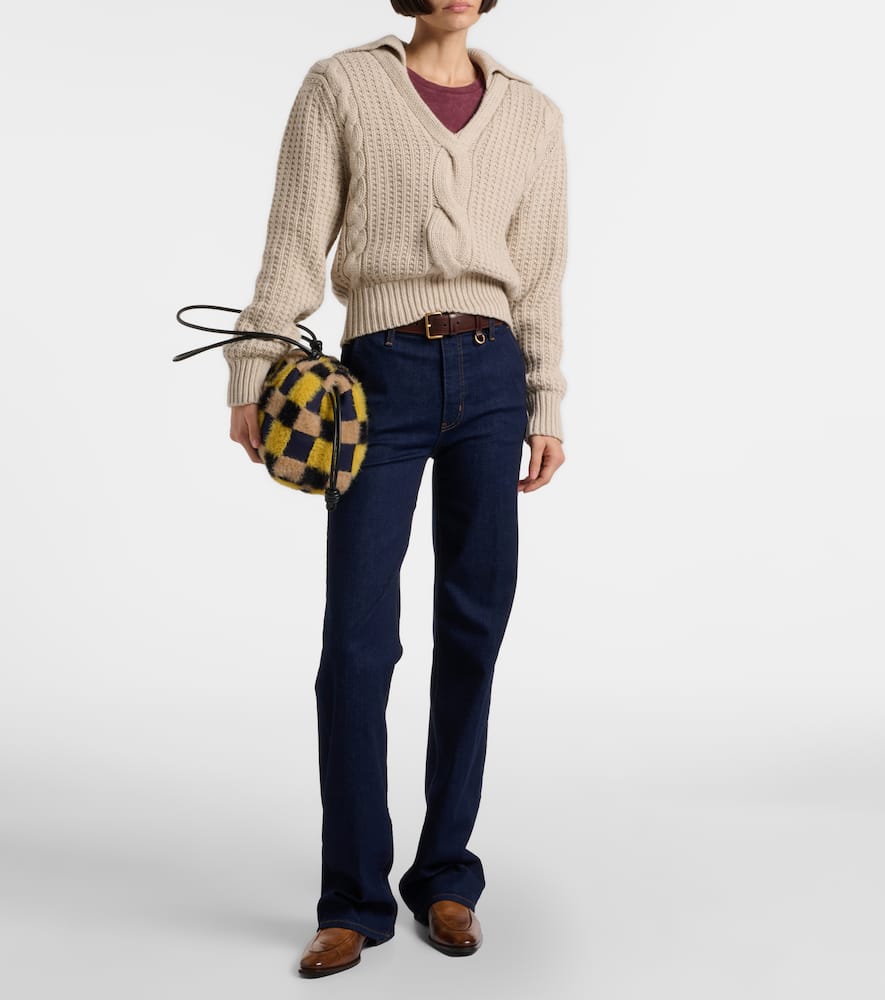 High-rise straight jeans