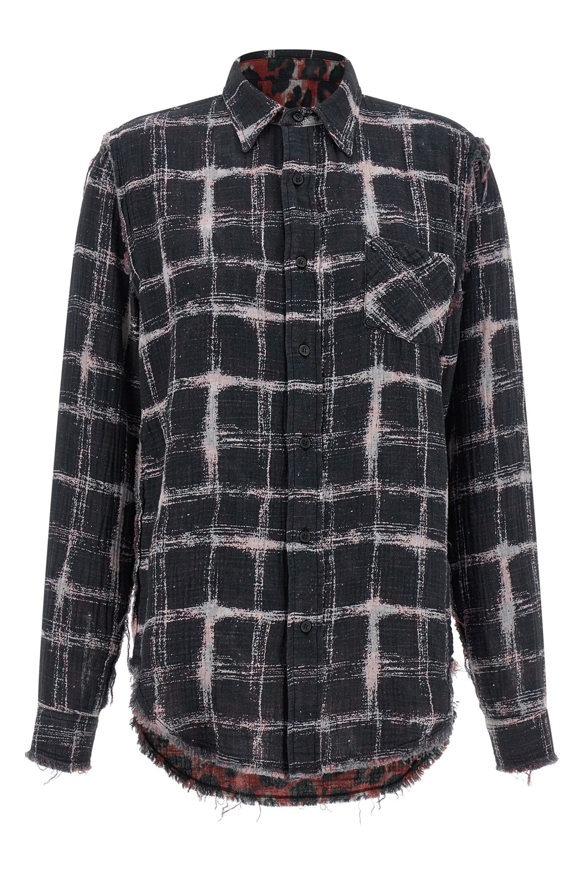 Fringed Hem Reversible Shirt
