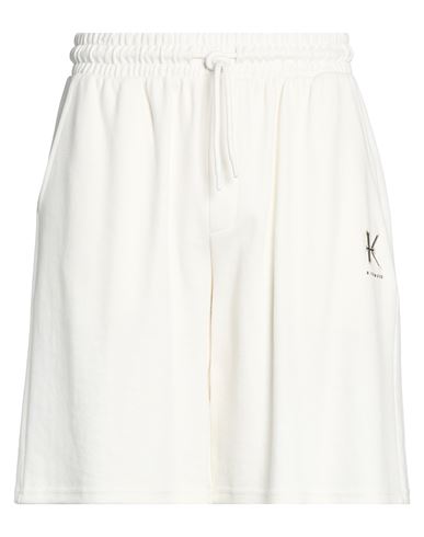 Man Shorts & Bermuda Shorts White Size XL Cotton, Polyester