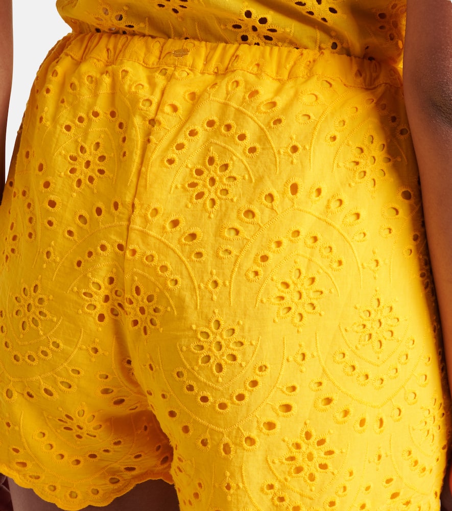 Poupette St Barth Broderie anglaise cotton shorts