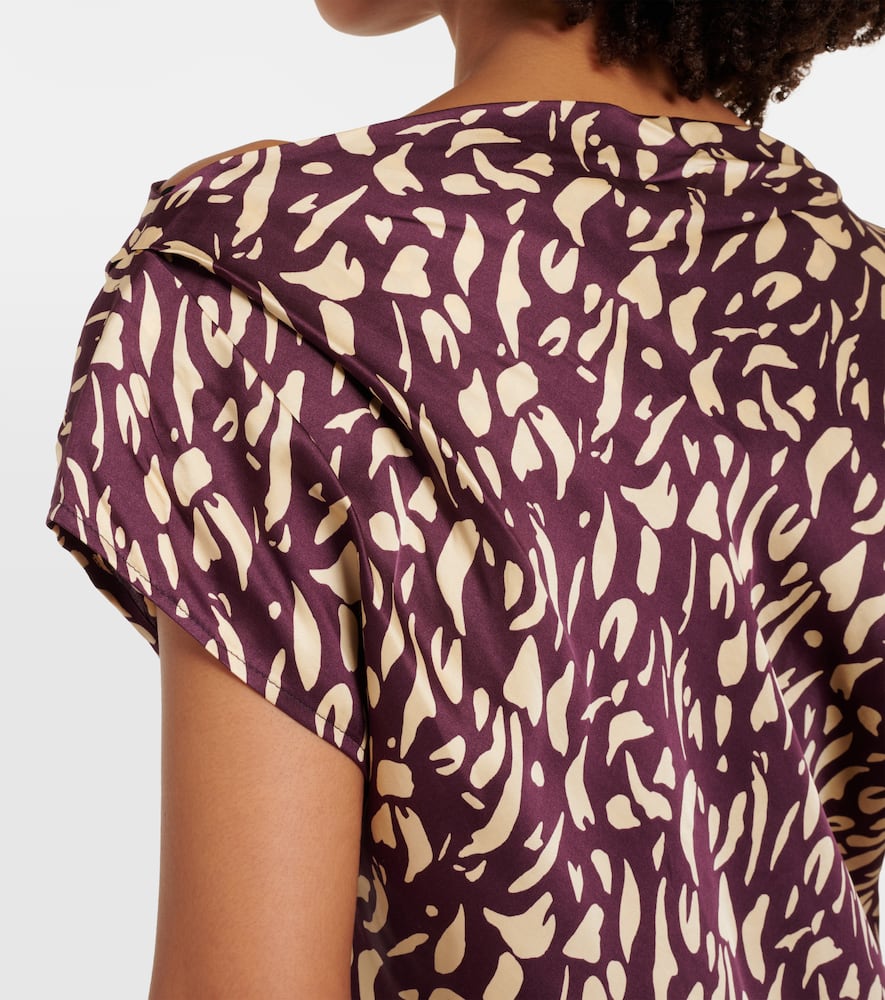 Devi printed satin top