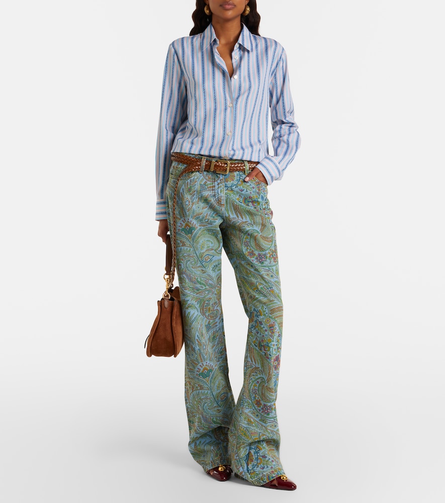 Paisley flared jeans