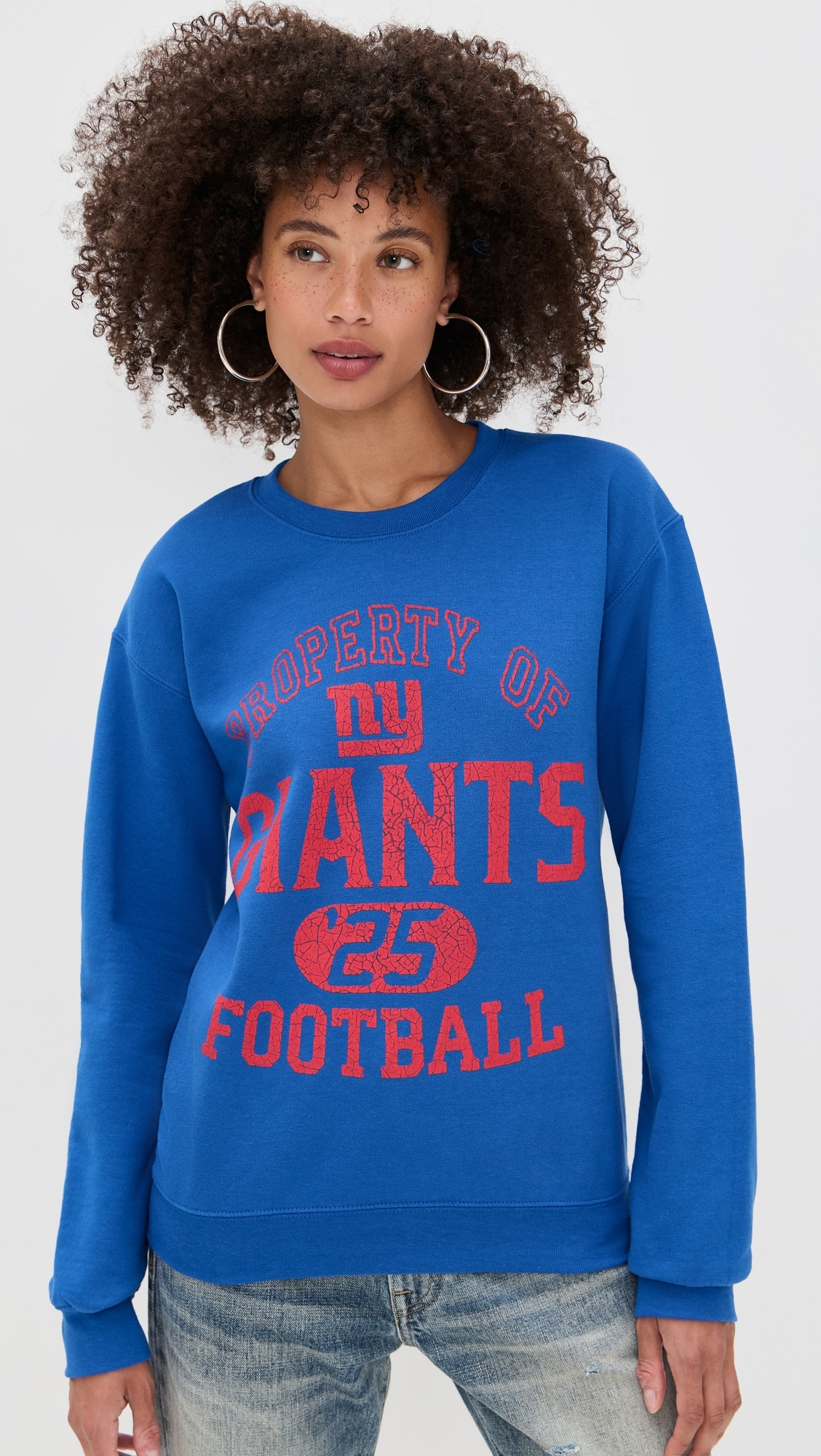 Giants Property Crew Fleece Sweatshirt Royal