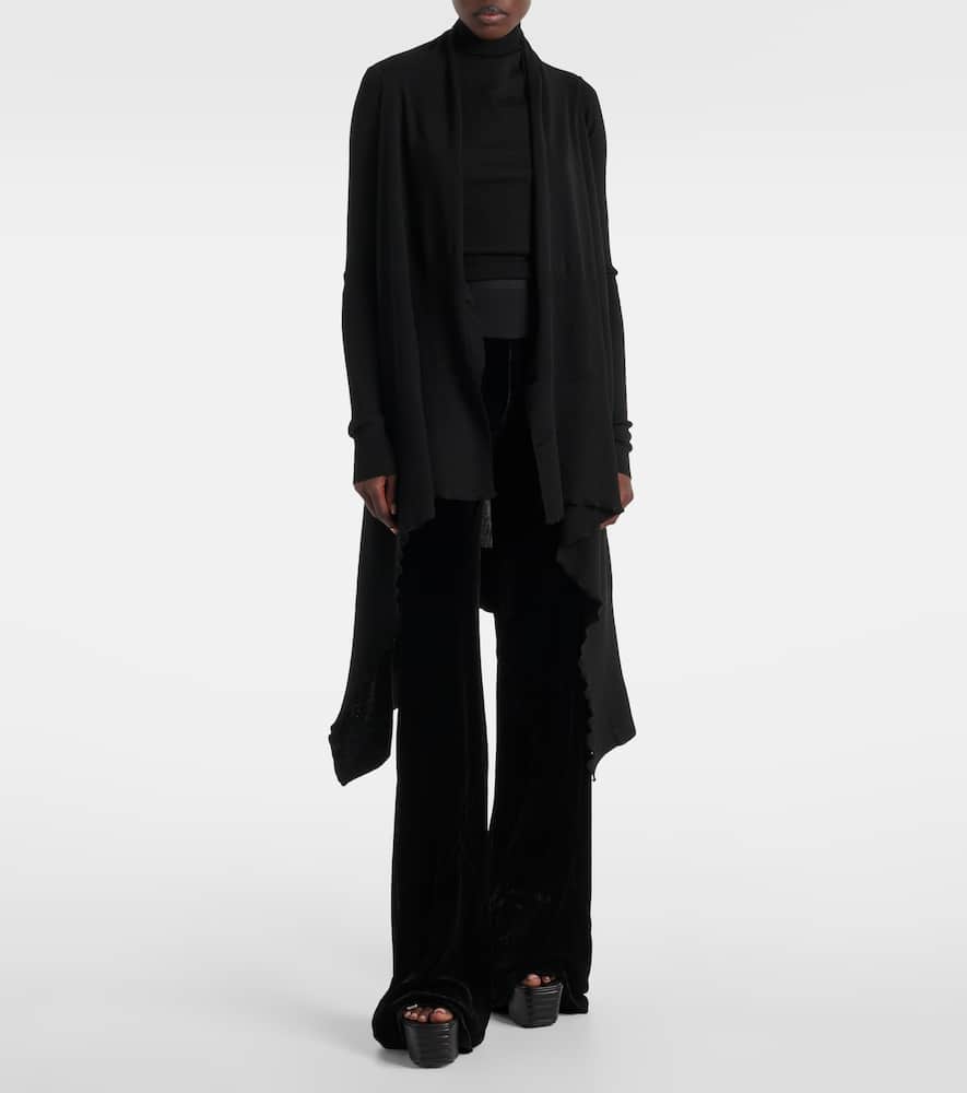 Bias cady crêpe wide-leg pants