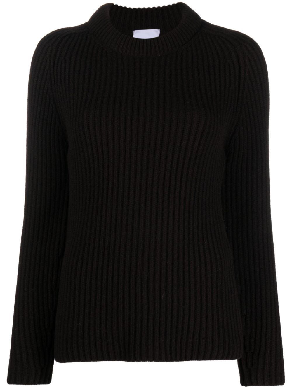 3D crew-neck ribbed jumper - Brown