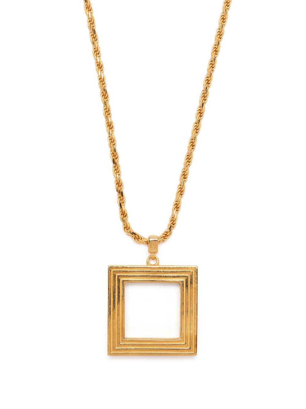 Square pendant necklace - Gold