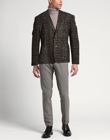 Man Blazer Brown Size 36 Acrylic, Virgin Wool, Polyester
