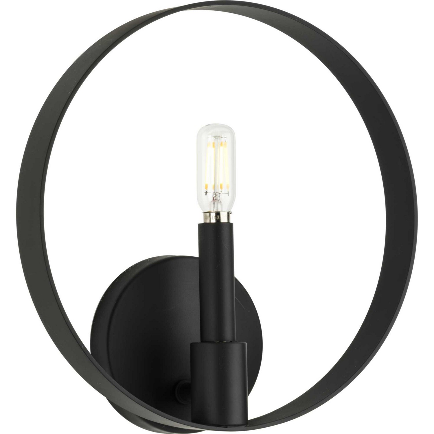 Matte Black One Light Wall Bracket from the Breckenridge Collection