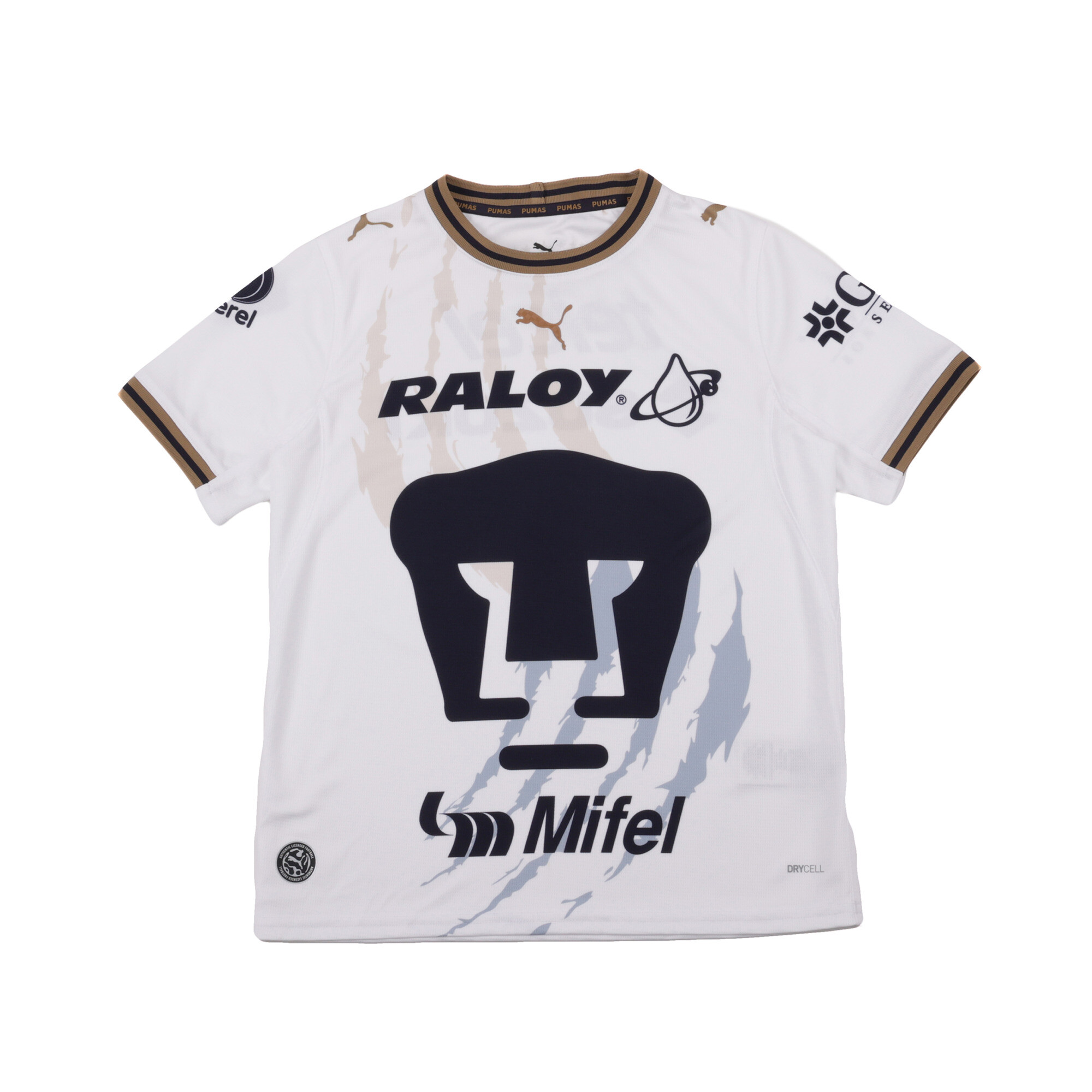 Pumas UNAM Away 26/27 Estadio Toddlers' Soccer Jersey in White, 4T