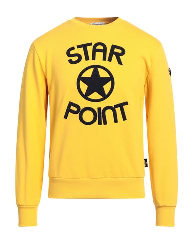 Man Sweatshirt Yellow Size L Cotton