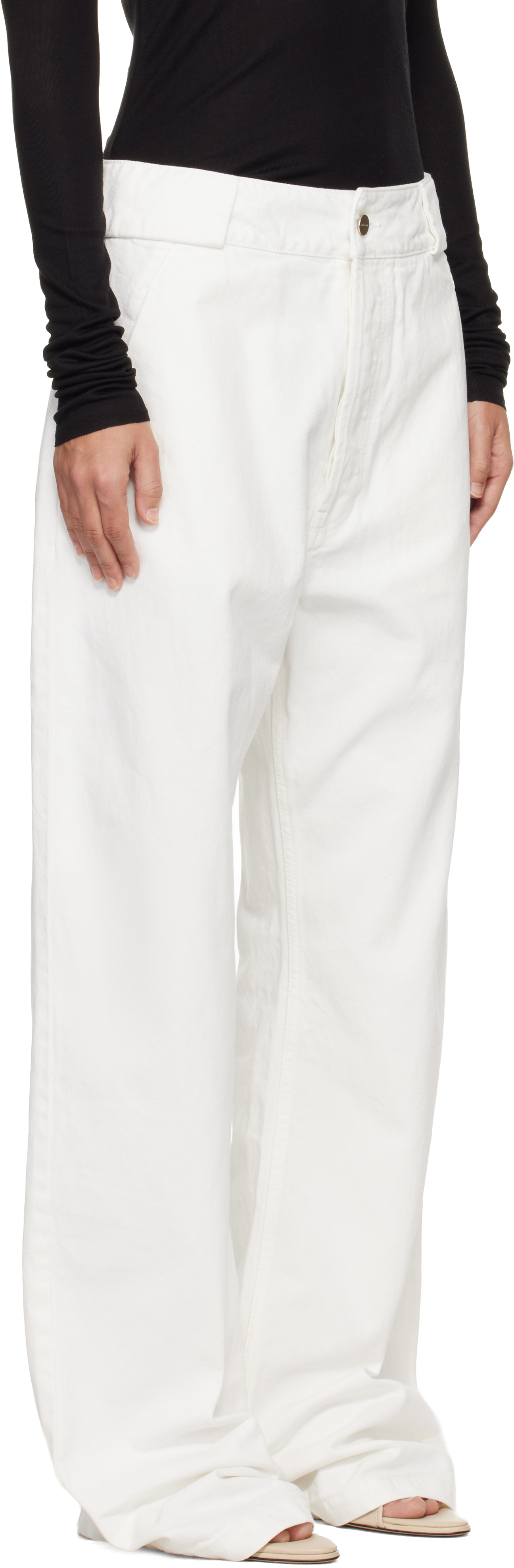 White Utility Trousers