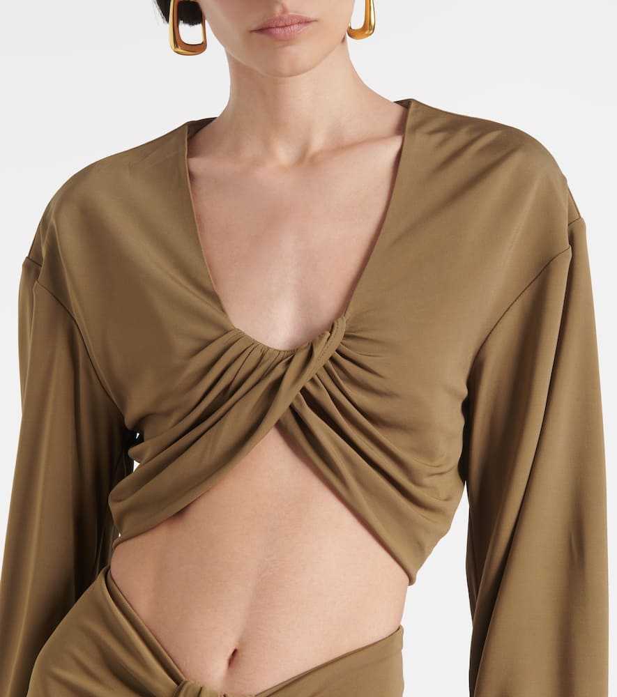 Christopher Esber Vivenda jersey crop top
