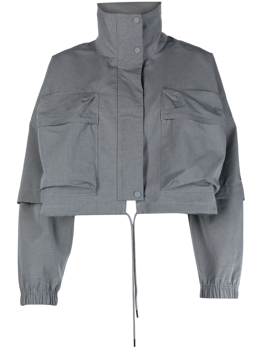 Ripstop detachable-sleeve jacket - Blue