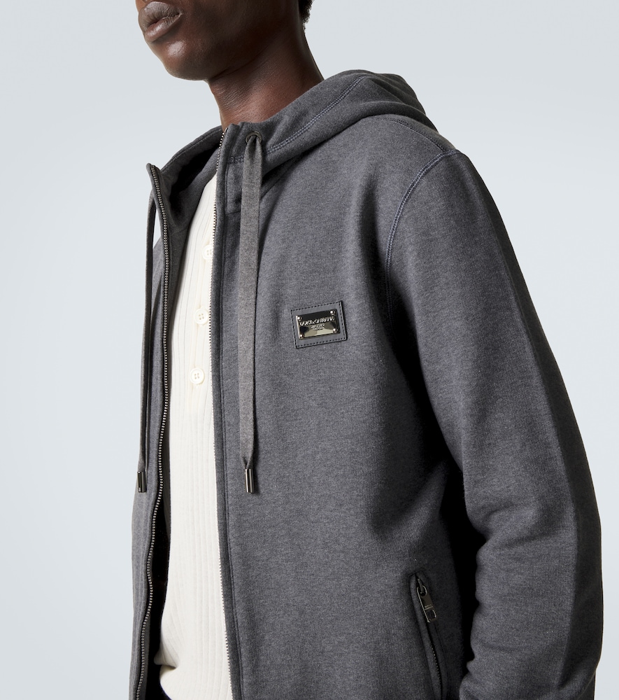 Cotton jersey hoodie