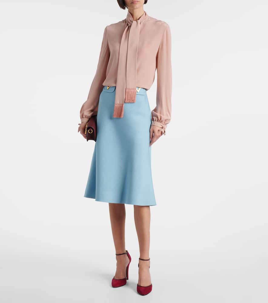 VLogo canvas midi skirt