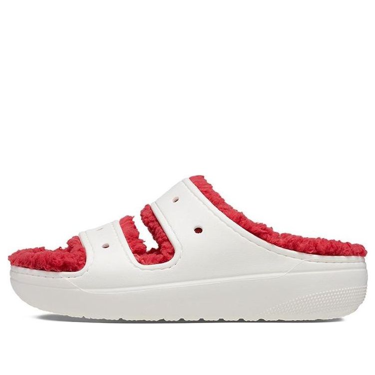 (WMNS) Classic Cozzzy Holiday Sweater Sandal 'White Red'