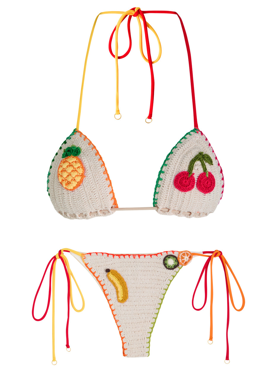 Leslie Amon Tutti Frutti Embroidered Bikini