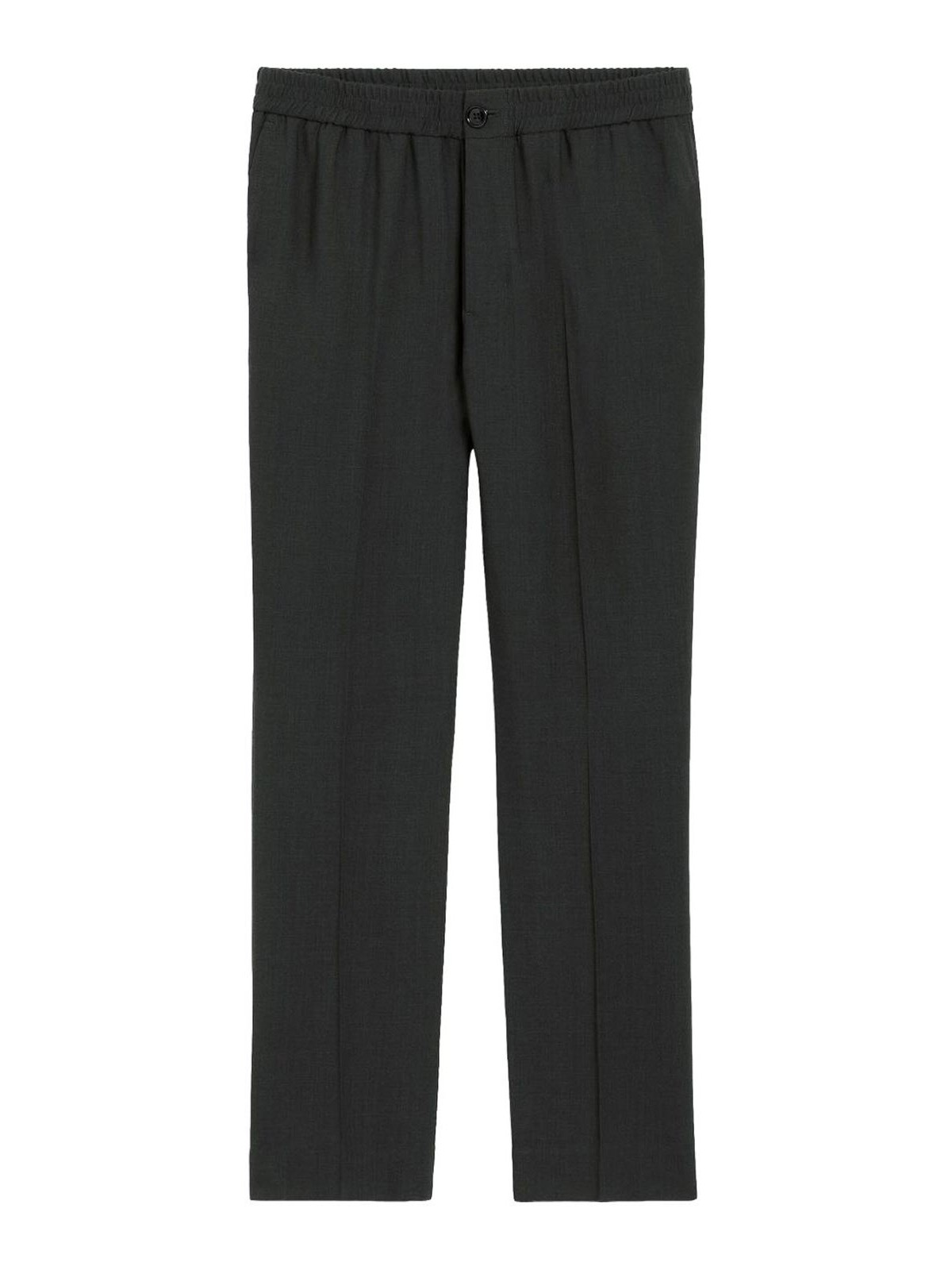 Straight trousers with elastic life