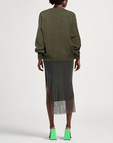 Woman Sweater Military green Size L Cashmere