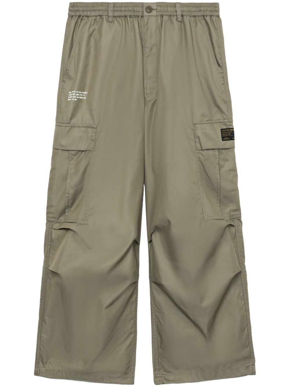 Wide-leg cargo trousers - Black