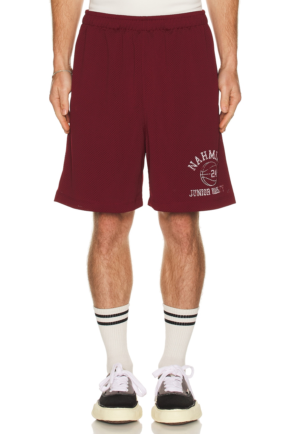 Nahmias Varsity Baggy P.E. Short in Vintage Burgundy - Burgundy. M also in S, L, XL/1X, XXL/2X