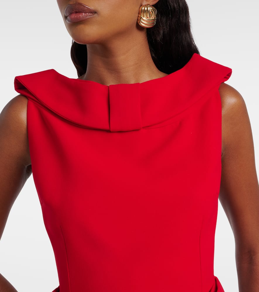 Daphne bow-detail crêpe minidress