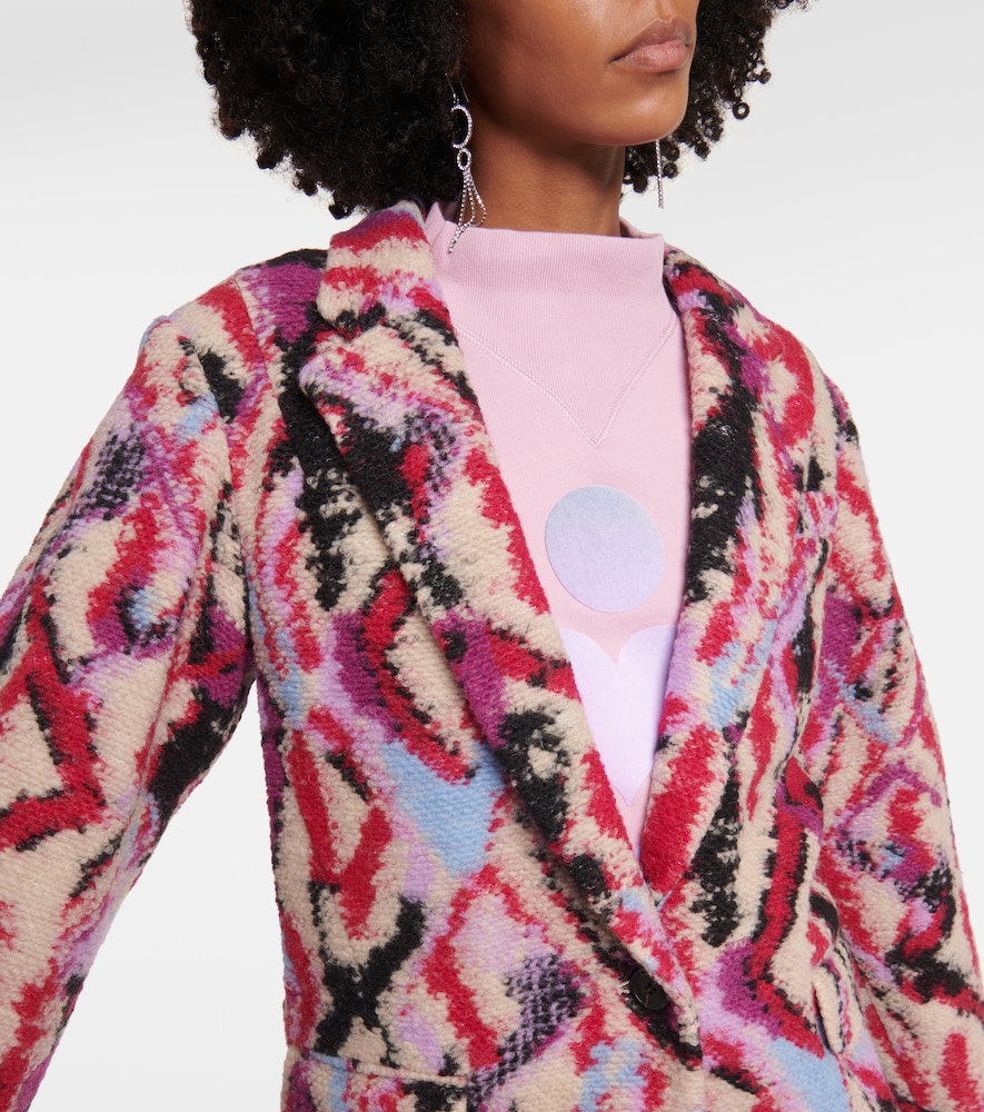 Intarsia wool-blend jacket