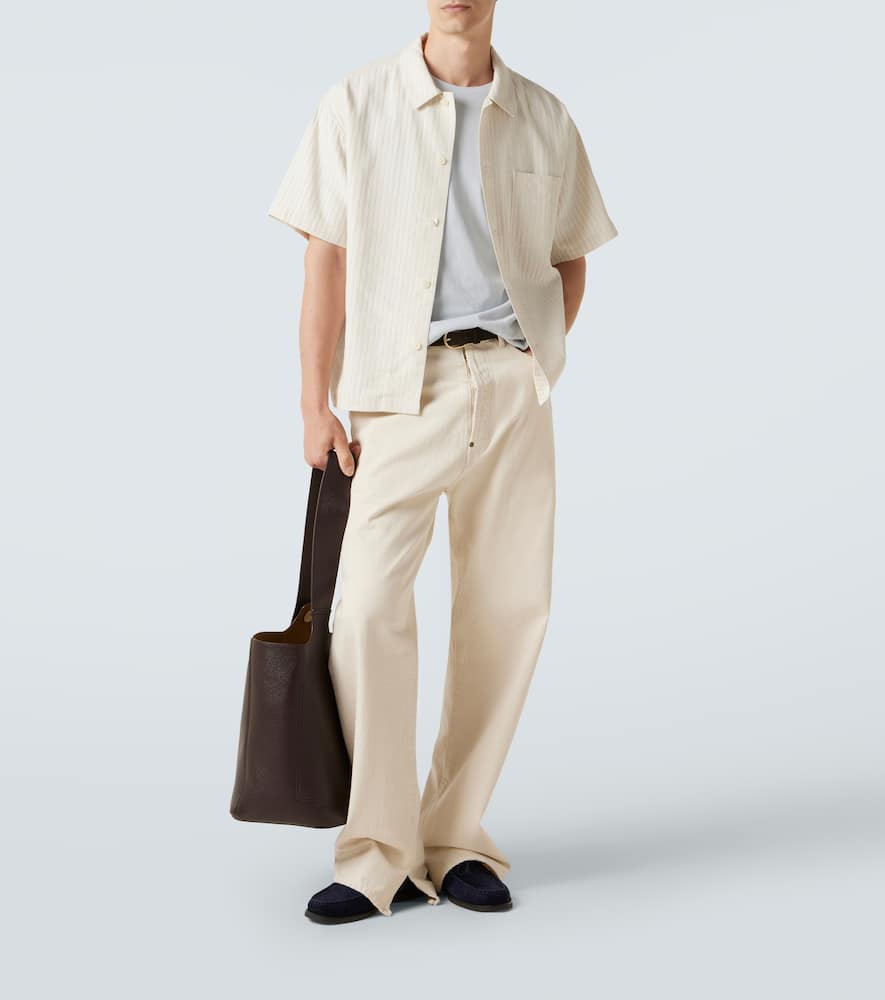 Striped bowling shirt