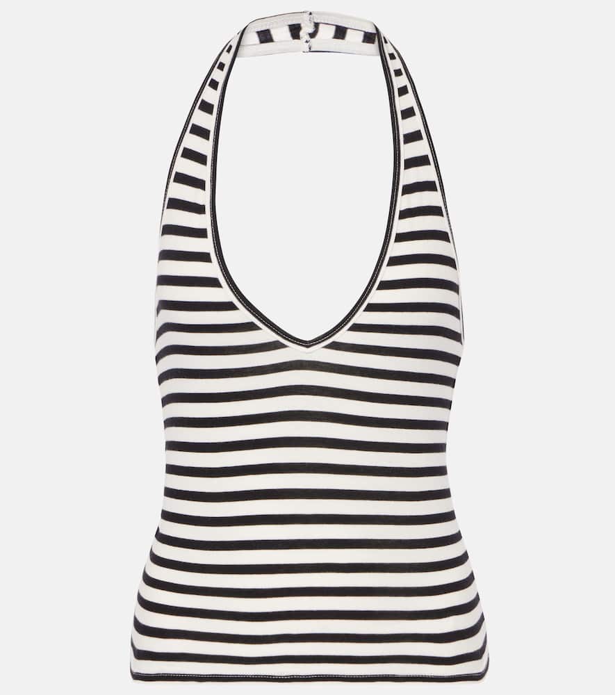 Nili Lotan Britt halterneck cotton jersey top
