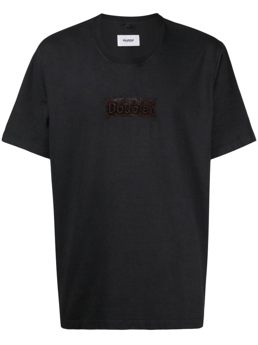 Logo-patch cotton T-shirt - Neutrals