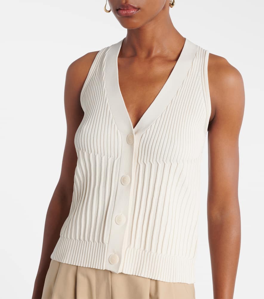 Bimba ribbed-knit cotton-blend vest