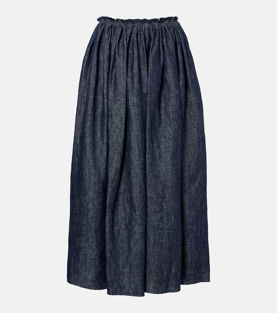 Eloran linen midi skirt