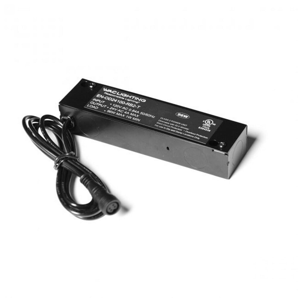 WAC Lighting Remote Enclosed Electronic Transformer for Outdoor RGB in Black - EN-OD24100--T