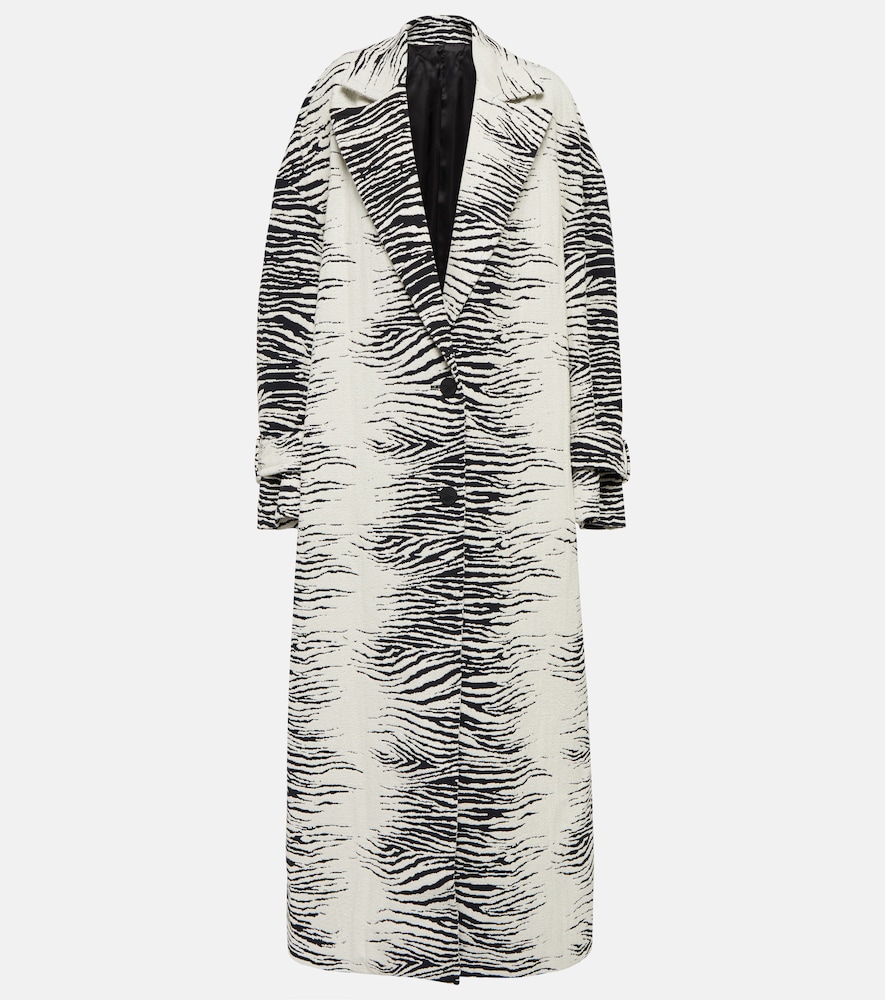 Oversized cotton-blend coat